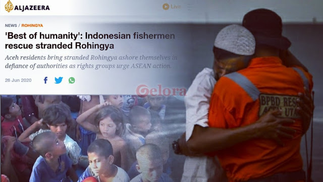 Selamatkan Pengungsi Rohingya yang Dilarang Aparat untuk Mendarat, Al Jazeera Puji Warga Aceh 'Best of Humanity'