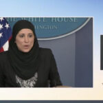 Momen Pejabat AS Berjilbab Beri Arahan di Gedung Putih