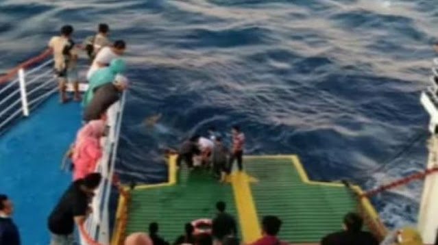 HEBOH! Patah Hati Ditinggal Pacar Kawin, Penumpang Kapal Feri Nekat Loncat ke Laut