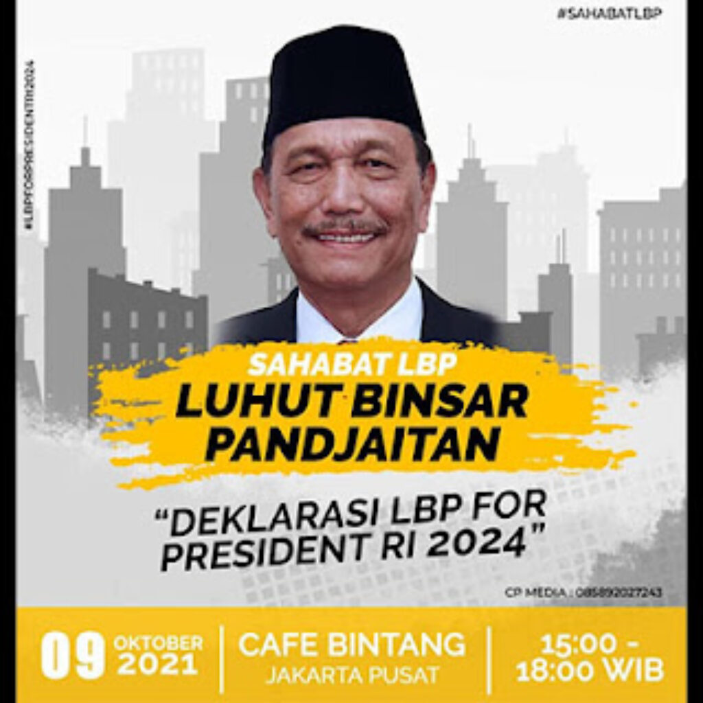 Dorongan Luhut Jadi Capres RI 2024 Bagai Mimpi di Siang Bolong?