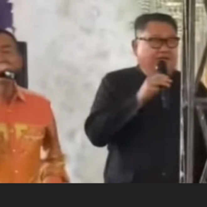 HEBOH!! Pria Mirip Kim Jong Un Nyumbang Lagu Dangdut di Kondangan Bikin Geger