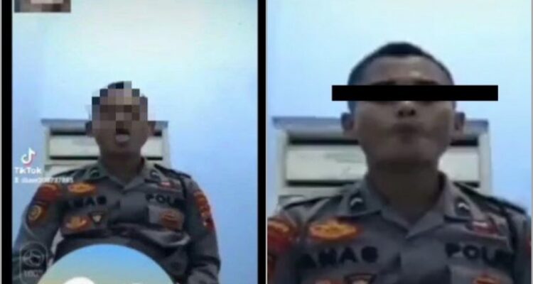 VCS Masih Pakai Seragam Polisi sambil Julur Lidah, Oknum Anggota Polres Pekalongan Dipecat