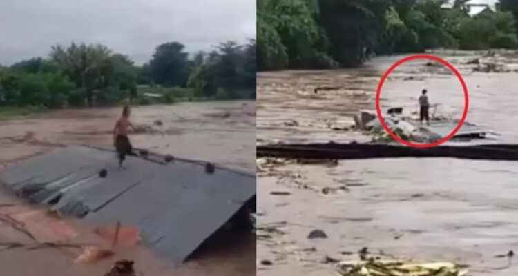 Viral! Beredar Video Pria Selamatkan KTP KK Saat Rumahnya Hanyut Akibat Banjir Bandang Sumbawa